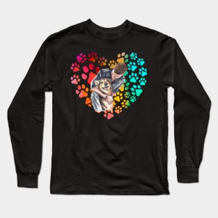 Man and dog. Long Sleeve T-Shirt